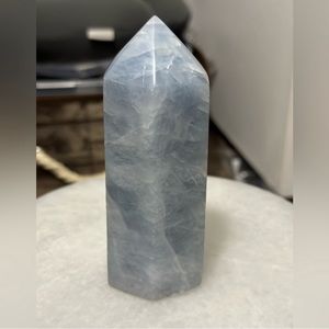 Blue calcite tower